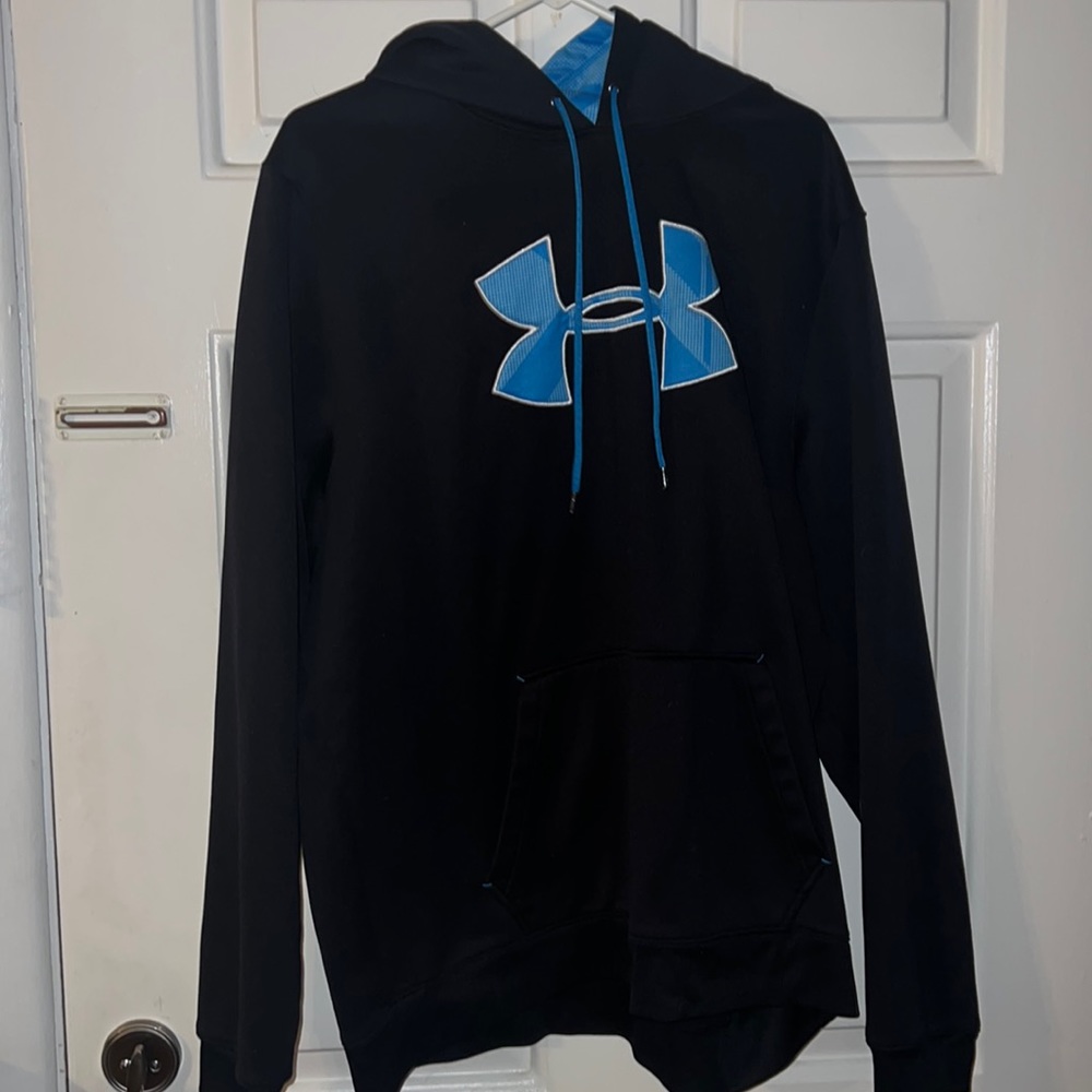 Black and blue men’s under Armour hoodie
